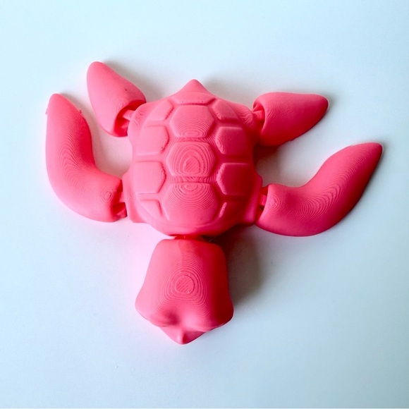 3D printed flexi Pink Turtle Shaped - Picture 7 of 11